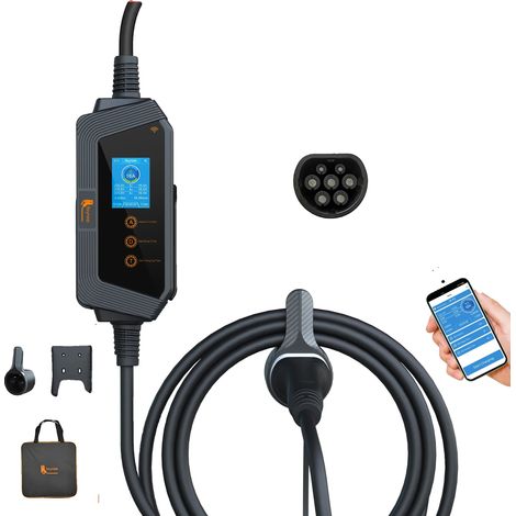 Chargeur EV Portable, 11KW de Puissance, Contrôle Intelligent par Application Wi-Fi (1/2)