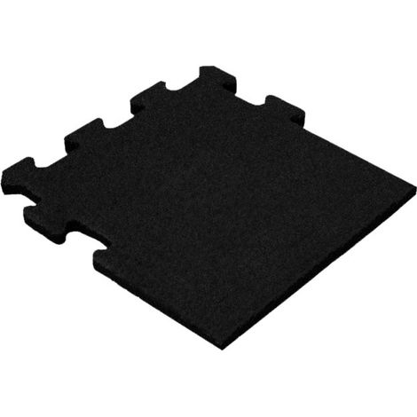 Gummi-Puzzlefliese 15 mm - 50x50 cm - Schwarz - Seitenteil