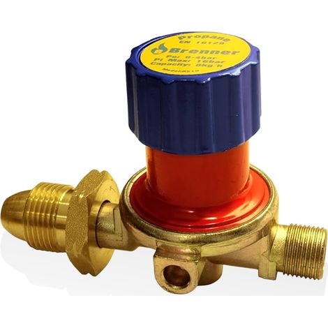High Pressure Gas Regulator 4 Bar – Adjustable Heavy Duty LPG Propane Regulator with M.POL 5/8" BSP Inlet & 3/8" LH Outlet – 8kg/hr Capacity for Gas Burners, Roofing Torches & Cylinders
