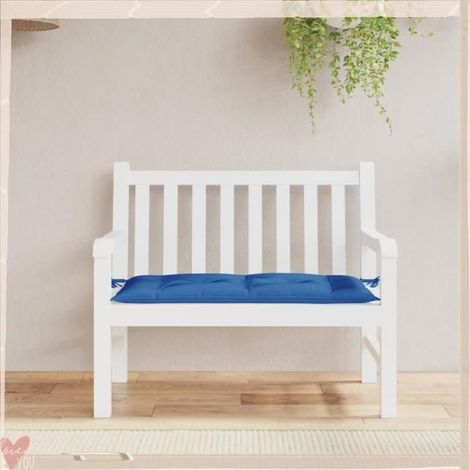 361821 Coussin de banc de jardin bleu 110x50x7 cm tissu oxford (1/5)