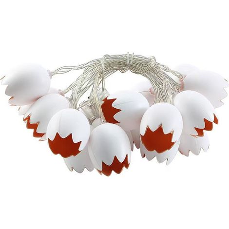Guirlande Lumineuse Œufs De Pâques - 300 cm - Forme Œufs Cassés - Alimentation Sur Piles - Décoration Intérieure Printemps Et Fêtes - 1 Pièce (1/5)