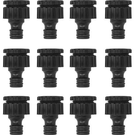 12 pièces G1/2 G3/4 filetage femelle robinet tuyau d'arrosage adaptateur raccords de connecteur réutilisables (1/5)