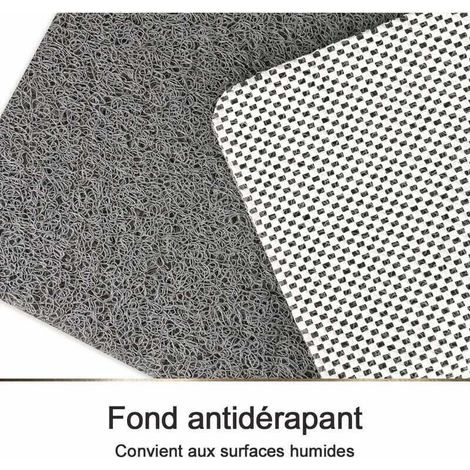 pair Tapis de Douche antidérapant, 60 60cm, Tapis de Bain de Sécurité Confort Doux avec Trous de Drainage, Tapis de Douche de Massage en PVC Luffa pour Zones Humides, Séchage Rapide