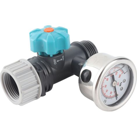 Water Pressure Valve, Adjustable Water Pressure Regulating Valve G3/4in with Pressure Gauge Water Pressure Reducer Water Pressure Controller Garden Irrigation Tool (1/5)