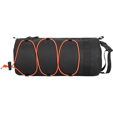 Bolsa delantera para bicicleta - Accesorio para cuadro - con correa para el hombro - 24x10x10cm - Impermeable - Naranja (1/5)