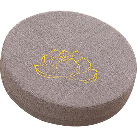 Coussin de Méditation Rond en Mousse Ferme Lin Coton Amovible Lavable Tapis Sol Confortable pour Balcon Salon Tatami Gris (1/5)