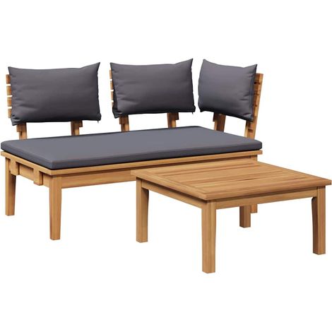 Banc de jardin,Banquette de jardin,Chaise 2 pcs Marron Teck massif CFW43985 (1/5)