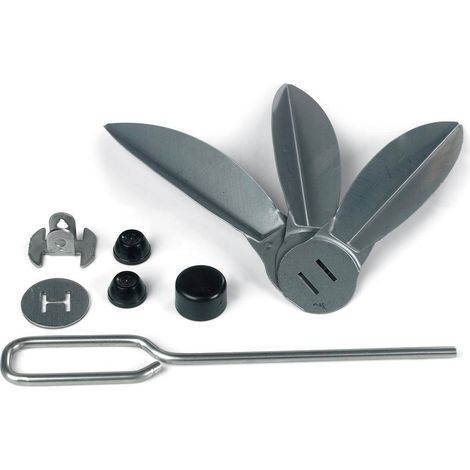Kit d'ailettes pour barbecue charbon 47cm – Compatible Weber Original et Premium – Remplacement pièces détachées – 3 ailettes, levier, fixation