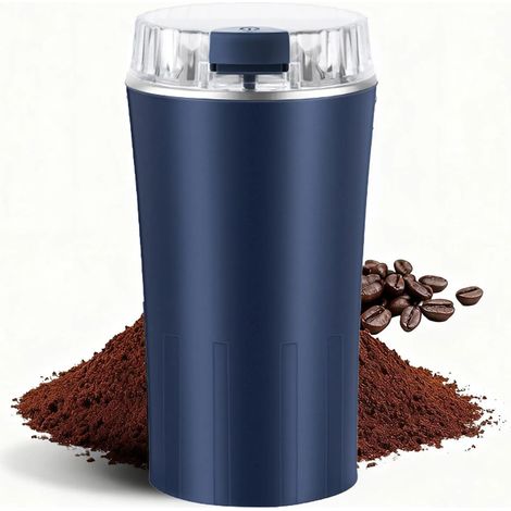 Elektrische Kaffeemühle, leistungsstarke 300-Watt-Gewürzmühle, robuste und langlebige Edelstahlklingen, tragbares Design, geeignet für Kaffeebohnen, Gewürze und Nüsse, leise und schnell, ein hervorrag