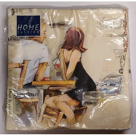 HOME FASHION - CONFEZIONE DI TOVAGLIOLIPER DECOUPAGE DA 20PZ 33X33CM