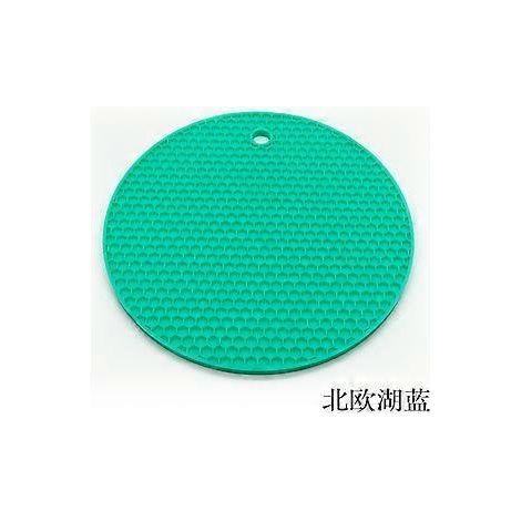 Tapis trépied en silicone multi-usages résistant à la chaleur pour ustensiles de cuisine, pour plaques et poêles chaudes - idéal pour les maniques ou les éplucheurs d'ail (bleu lac) (1/5)