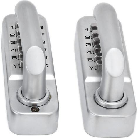 Serrure à Clavier à Bouton Mécanique, Poignée Double Face Serrure à Combinaison Mécanique Sécurité à Code Numérique Clôture en Fer Forgé Porte de la Maison (1/5)