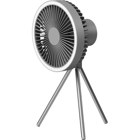 Ventilateur Suspendu LED 7 Pouces – Trépied, Éclairage USB Intégré – 3 Vitesses – Pour Camping, Bureau, Dortoirs Étudiants, Plein Air (1/5)