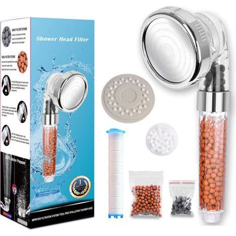 High Pressure Anti-Limescale Shower Head with Ionic Filtering System (1/5)