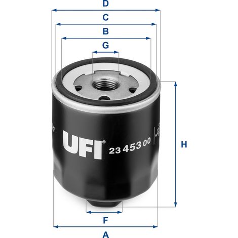 Filtro de aceite UFI 23.453.00