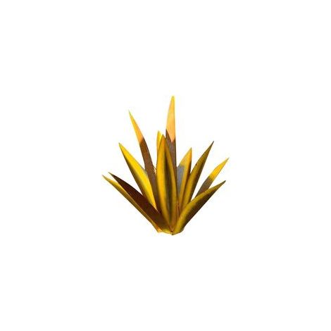 1pc Statue en métal d'agave 35 cm – Résistante aux intempéries – Décoration extérieure pour jardin et pelouse – Finitions rouillées uniques - (1/4)
