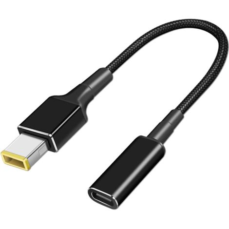 Câble de charge USB C vers fin pour ordinateur portable, USB-C femelle vers pointe fine (1/5)