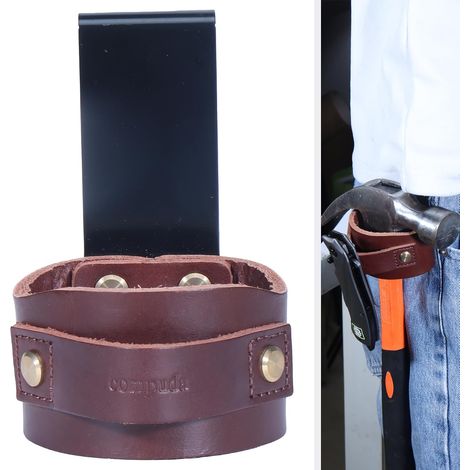 Porte Marteau Ceinture,Cuir Véritable étui à Marteau,Porte Hachette Ceinture Bucheron (1/5)