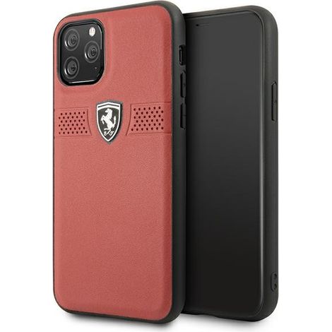 iPhone 11 Pro Ferrari Hartschalen-Lederhülle Rot (1/5)