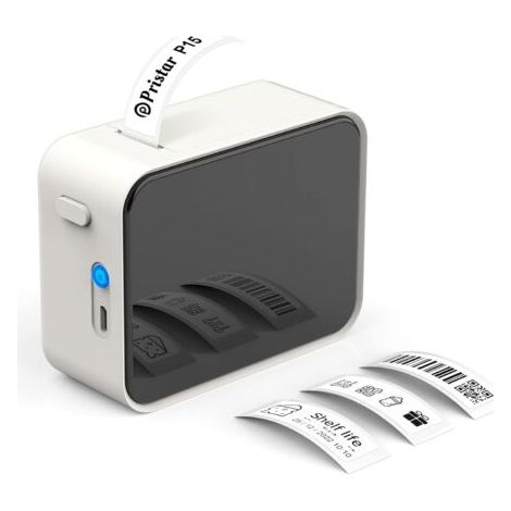 Étiqueteuse Bluetooth, P15 Mini Imprimante Etiquette Autocollante, APP Connexion, Compatible avec iOS et Android pour Maison, Bure au, école (Beige) (1/5)