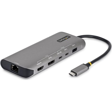 Adaptador Multipuertos USB4 para 2 Pantallas - Sin Controladores para macOS y Windows - PD de Carga de 140W - 4K 144Hz - Hub Ladrón de 3 Puertos USB -