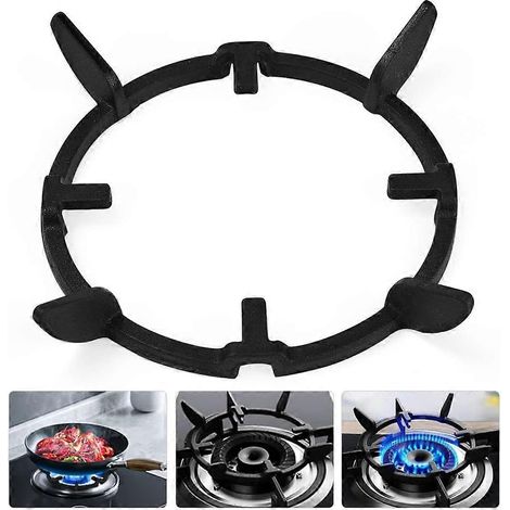 Support universel pour wok, grille de cuisson antidérapante, pour wok et plaque de cuisson à gaz, diamètre 17 cm. (1/5)