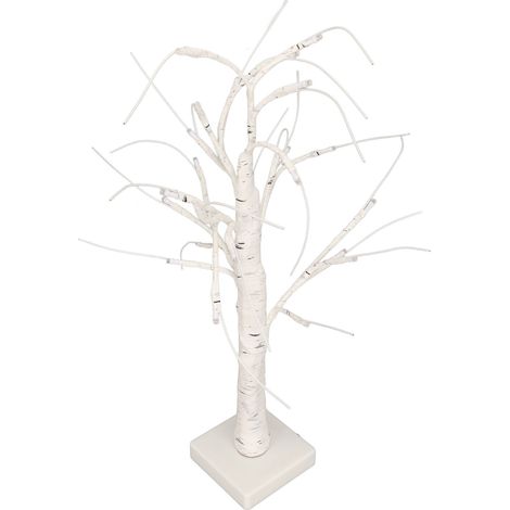 Guirlande lumineuse LED en forme de bouleau, branches ajustables, base stable, idéale pour la décoration de chambre ou de mariage. (1/5)
