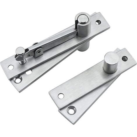 Charnière de Porte Pivotante Dissimulée, Charnière Rotative, Charnière de Pivot de Porte, Charnière de Porte Pivotante Haut et Bas, Acier Inoxydable pour Armoires, Penderies (1/5)