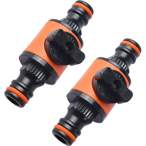 Raccords Tuyau Arrosage,2 PCS Vanne de Tuyau d'Eau à Débit Rapide (1/5)