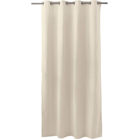 Rideau à oeillets 135 X 240 cm LOLA 100% coton coloris ECRU