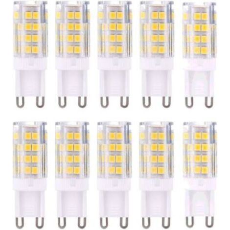 Ampoules LED G9, blanc chaud 3000 K, 5 W. Équivalent à une ampoule halogène de 40 W et 420 lumens, non dimmable, lot de 10.-Chrom (1/4)