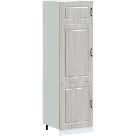 Mobile da cucina Kalmar pratico contenitore 60 x 57 x 207 cm legno composito Sonoma grigio 020050038