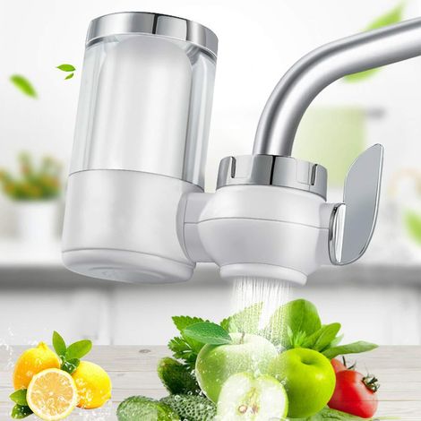 Leitungswasserfilter mit Keramik-Verbundkartusche der 3. Generation (kompatibel mit Standardarmaturen), ABS-Reiniger entfernt Verunreinigungen und sorgt für klares Wasser (1/5)
