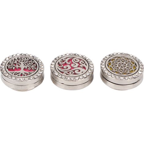 Diffuseur couvercle clips aimantés inox creux porte-bonheur aromathérapie pendentif boucle 0.9 pouce (1/5)