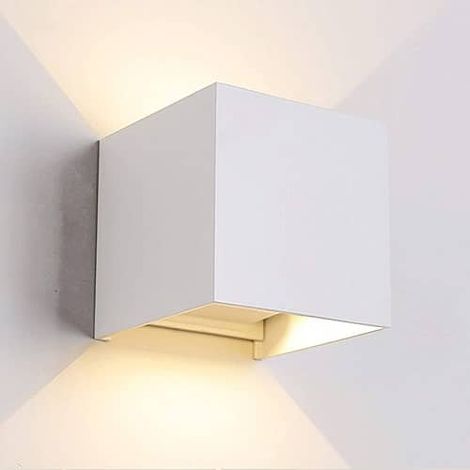 Lampara de pared aplique LED 3000K IP65 Blanco 10W (1/4)