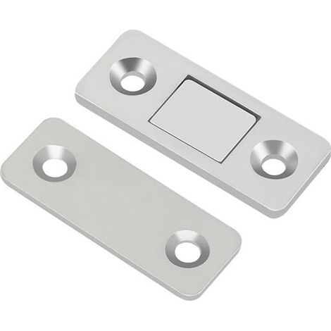 Loqueteau pour meuble – Lot de 8 aimants puissants ultra fins 4mm – Adhésif double face pour installation sans perçage – Métal résistant humidité