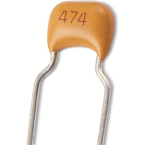 Condensateur céramique multicouche SUNTAN, TS170R1H474MSBFB0R, 470nF, 50V, EM : 5,08, radial, ±20%