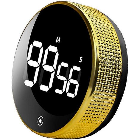 Minuteur numérique LED avec compte à rebours manuel, réveil, chronomètre magnétique, pour la douche. (1/5)