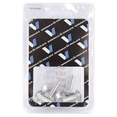 Juego de tornillos para carenado M5x15 plateados, 6 piezas, de V Parts (Vicma)