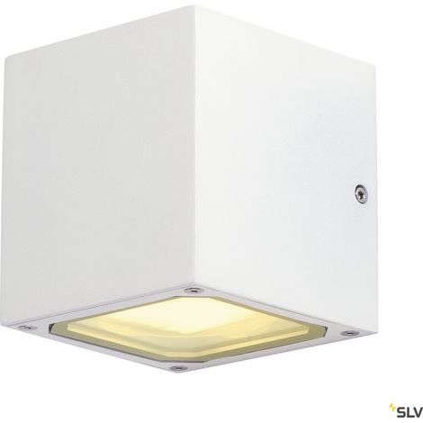 Applique extérieure up/down SITRA CUBE blanc GX53 2x 9W max IP44 - SLV - 232531
