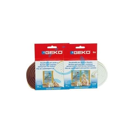 PARAFREDDO IN GOMMA PROFILO "P" - mm.9h. rotolo da mt.6 colore bianco