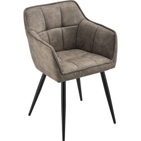 Esszimmerstuhl Birmingham Taupe [en.casa]