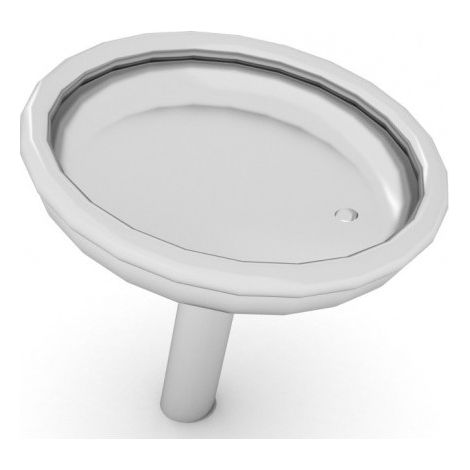 Giostra Rotante A Forma Di Tazza In Acciaio Inox, Seduta Avvolgente