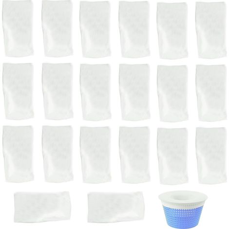 20 Pièces Élastique Prefiltre Skimmer, Prefiltre Skimmer Nylon Élastique, Pool Skimmer Socks, pour Pompe Piscine, Panier Filtration, Piscine Vortex (1/5)