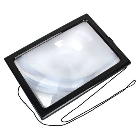 QORVA-Grande page A4 mains libres 3x loupe avec lumière LED loupe de lecture Gdel (1/5)