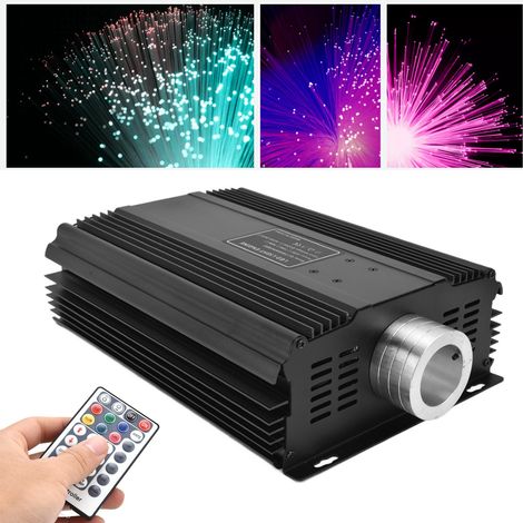 Kit d'éclairage LED à fibre optique 90 W RGB+W, plafonnier ciel étoilé, télécommande 28 touches, conforme aux normes européennes (1/5)
