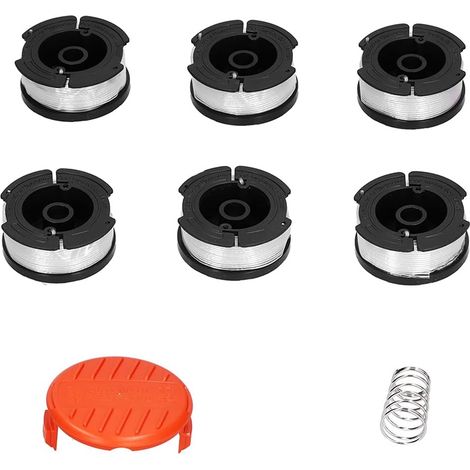 Tête De Coupe De Rechange - Pour Tondeuses À Gazon - Compatible AF100 SF080 DF065 - 6 Bobines Cordon De Coupe 1 Couvercle Ressort 1 Ressort (1/5)