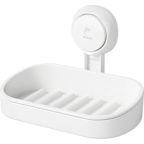Duschseifenschale mit Saugnapf zur Wandmontage, kein Bohren erforderlich, selbstklebend, abnehmbar (1/5)
