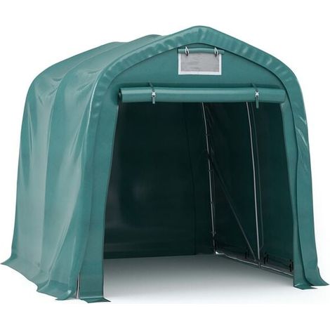 Tente de garage en PVC, 1,6 x 2,4 mètres, verte. (1/5)