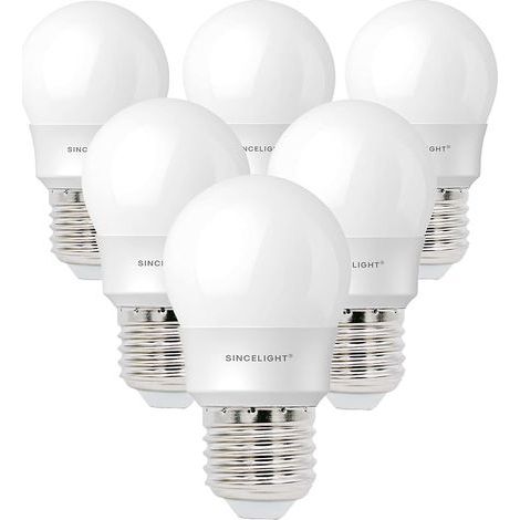 - E27 Culot petite ampoule P45 forme, 5W équivalent Ampoule Halogène 50W, Blanc Chaud 2700K, 450lm, IRC(RA≈92), 270 Degrés Angle, Pack de 6 (1/5)